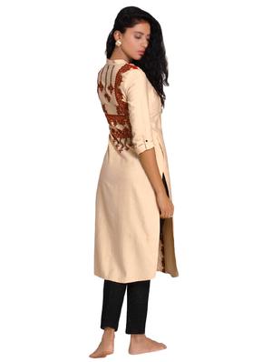 Straight pintucks kurta - 15494756 - Standard Image - 3