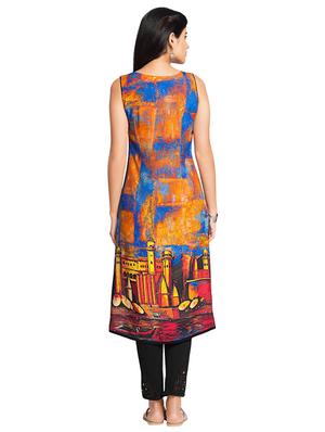 Straight digital print kurta - 15494764 - Standard Image - 3