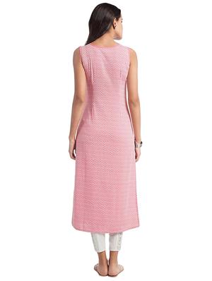 Straight embroidered kurta - 15494773 - Standard Image - 3