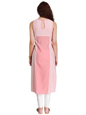 Straight embroidered kurta - 15494774 - Standard Image - 3