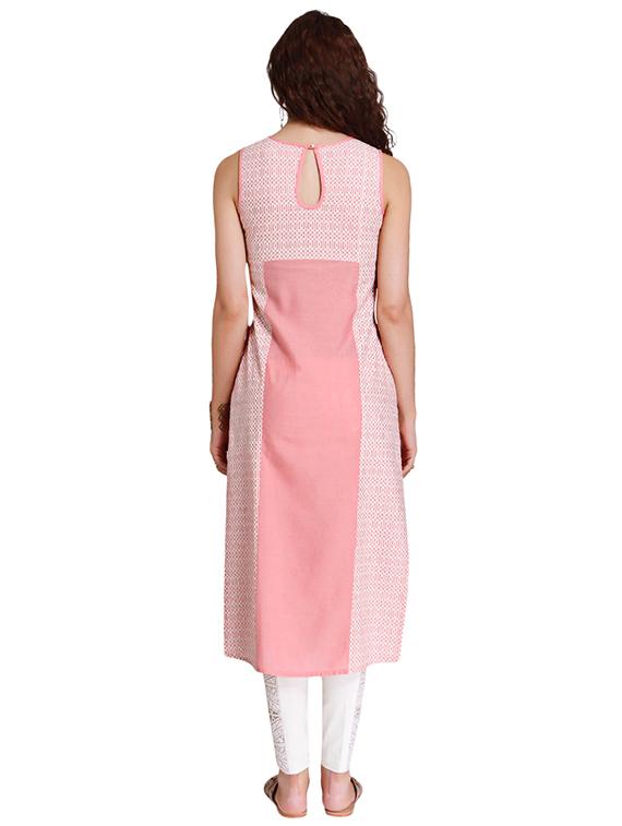 Straight embroidered kurta - 15494774 - Zoom Image - 3