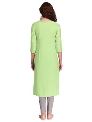 Straight printed kurta - 15494778 - Standard Image - 3
