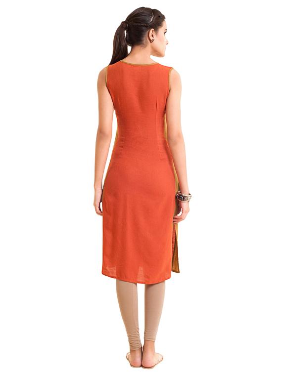 Embroidered straight kurta - 15494779 - Zoom Image - 3