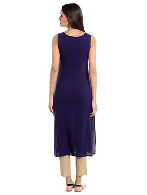 Straight digital print kurta - 15494790 - Standard Image - 3