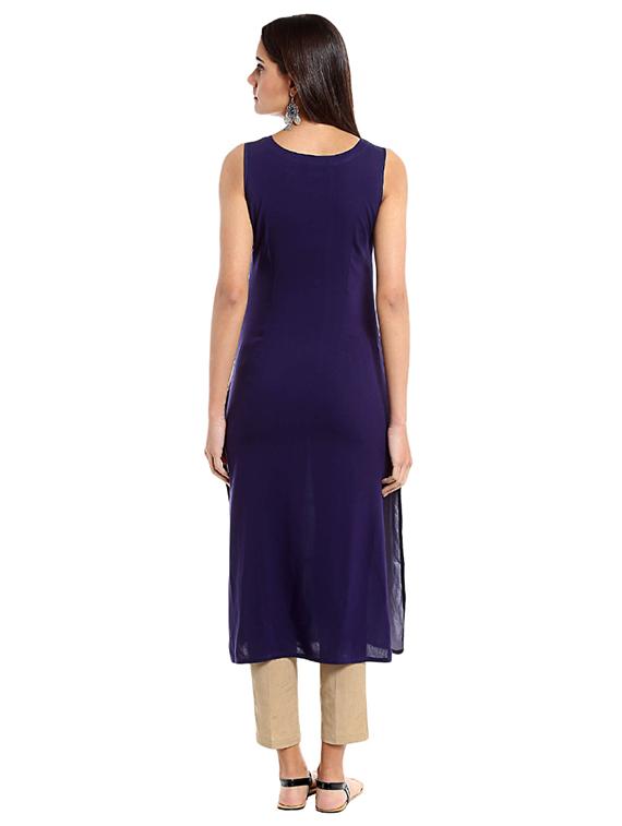 Straight digital print kurta - 15494790 - Zoom Image - 3