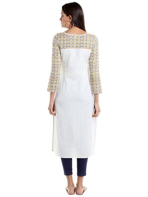 Straight printed kurta - 15494804 - Standard Image - 3