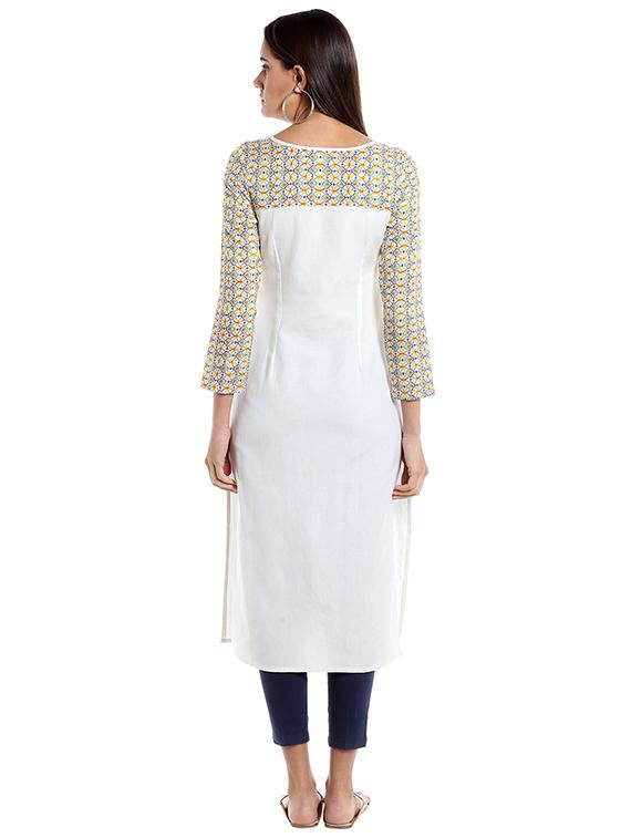 Straight printed kurta - 15494804 - Zoom Image - 3
