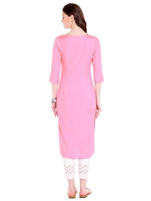 Straight embroidered yoke kurta - 15494847 - Standard Image - 3