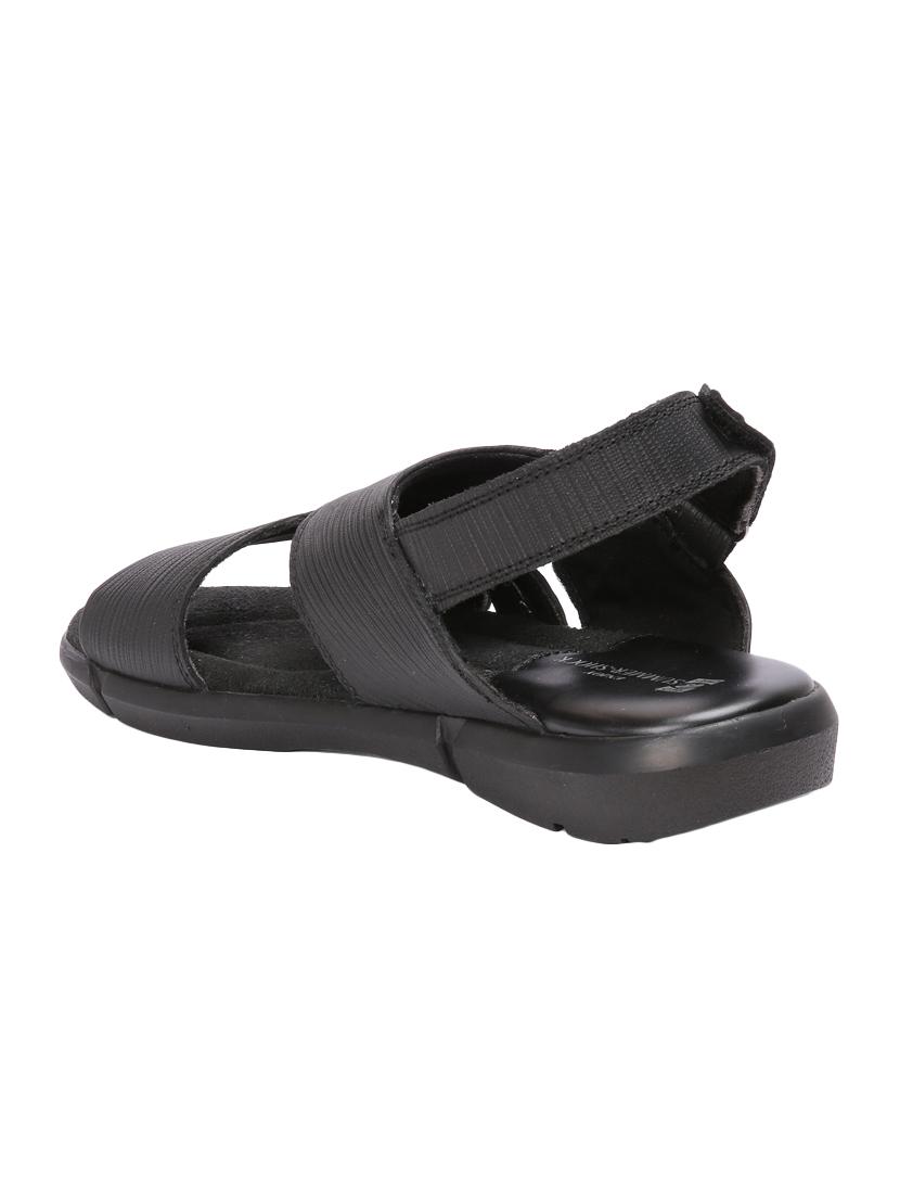 red chief black leather back strap sandals - 15495210 - Zoom Image - 3