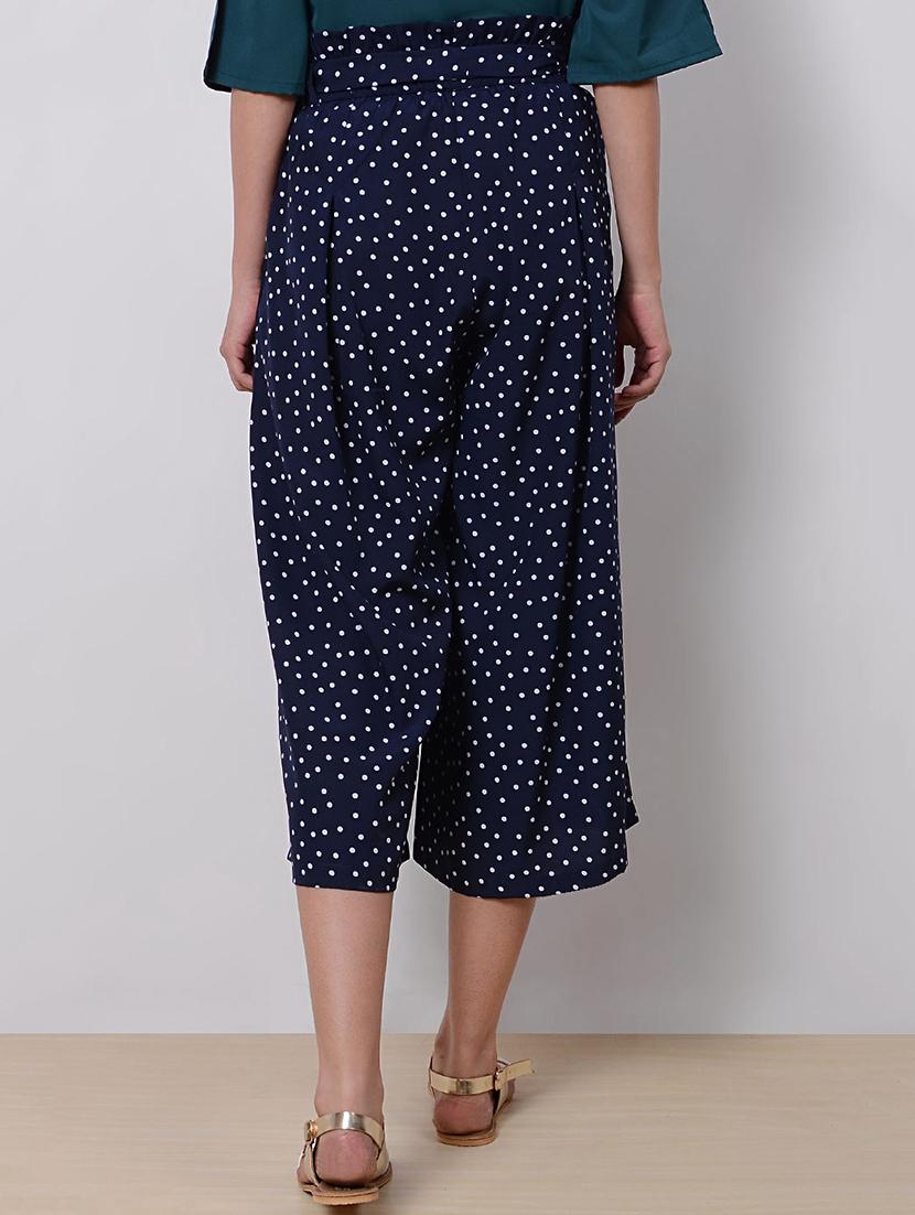 paper bag polka dotted belted culottes - 15495337 - Zoom Image - 3