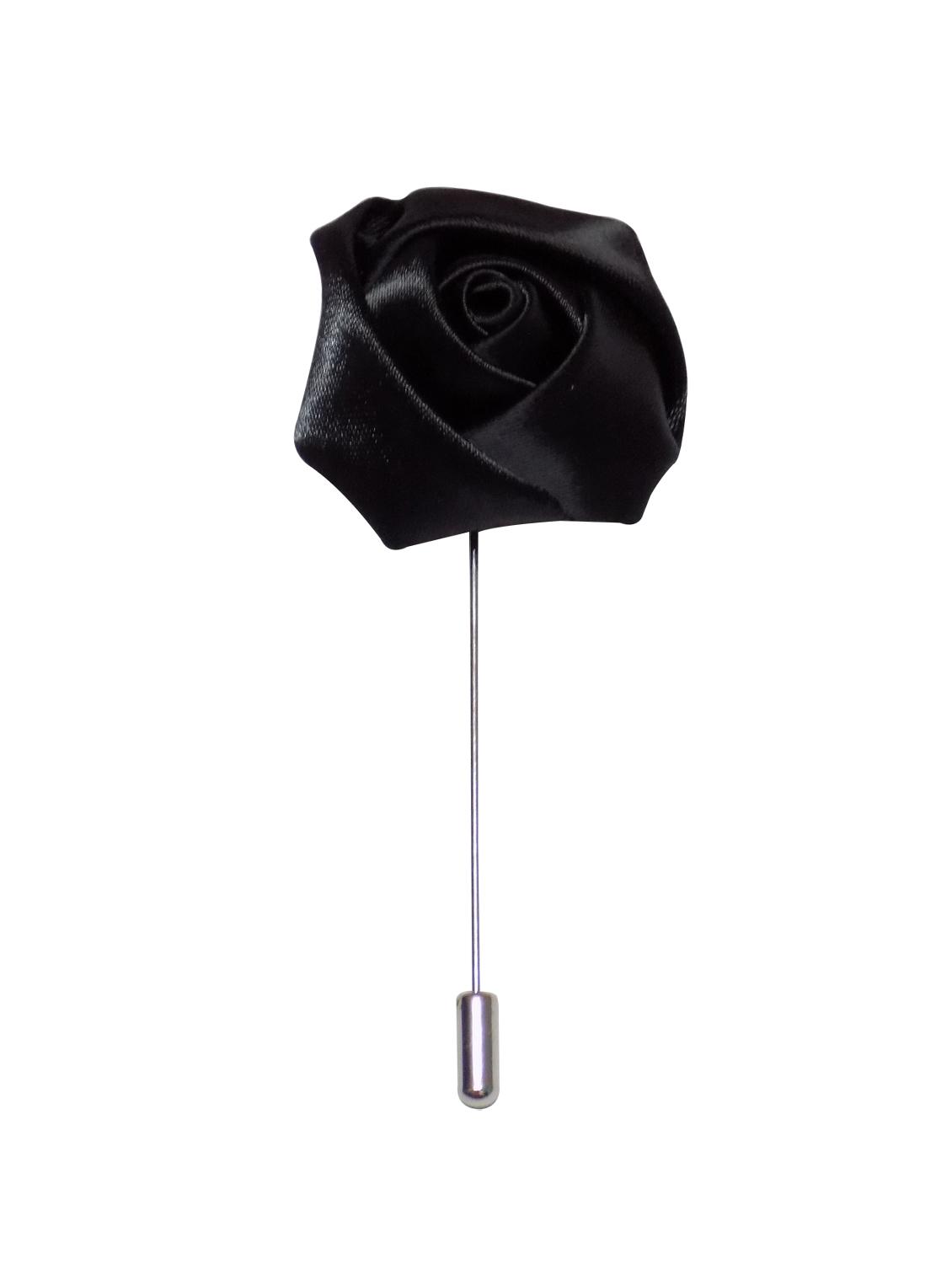 blue micro fiber tie with lapel pins - 15495571 - Zoom Image - 3