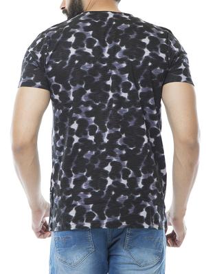 black cotton all over print t-shirt - 15495640 - Standard Image - 3