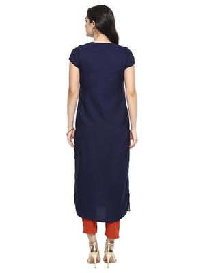 Floral straight kurta - 15495783 - Standard Image - 3