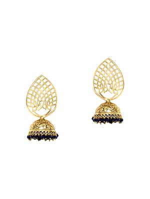 blue gold tone beaded earrings - 15495848 - Standard Image - 3