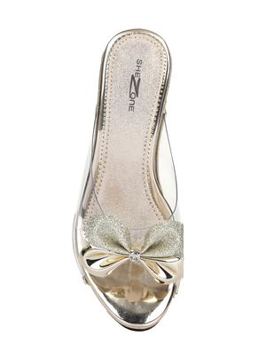 gold platforms wedges - 15496563 - Standard Image - 3