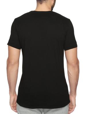 black cotton chest print tshirt - 15496668 - Standard Image - 3