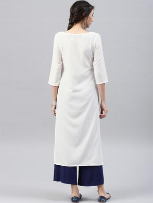 Printed straight kurta - 15496816 - Standard Image - 3