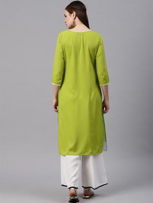 Printed straight kurta - 15496854 - Standard Image - 3