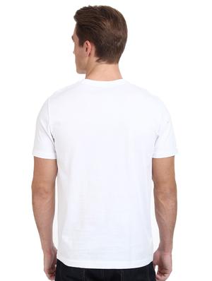 white cotton chest print tshirt - 15496986 - Standard Image - 3