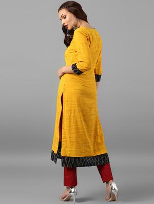 Embroidered straight kurta - 15497438 - Standard Image - 3