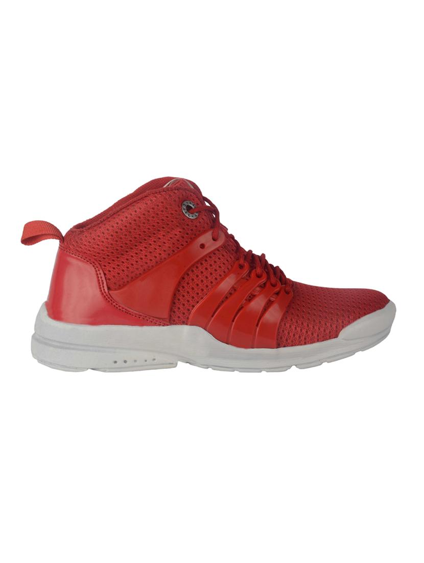 red Mesh lace up sport shoes - 15497489 - Zoom Image - 3