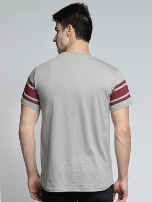 grey cotton chest print tshirt - 15497560 - Standard Image - 3