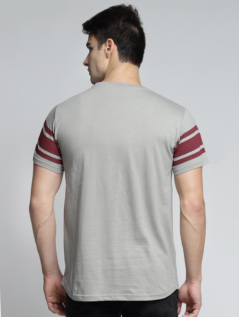 grey cotton chest print tshirt - 15497560 - Zoom Image - 3