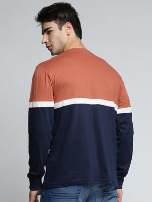 multi colored cotton color block t-shirt - 15497589 - Standard Image - 3