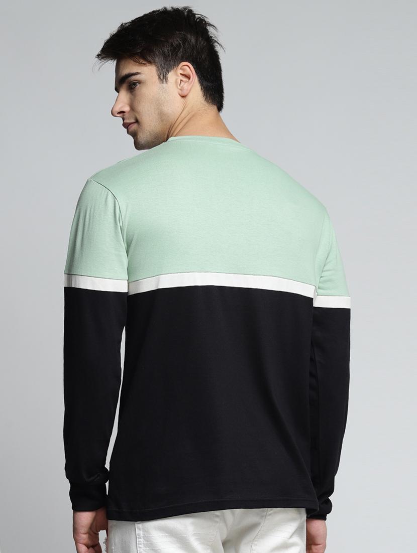 multi colored cotton color block t-shirt - 15497591 - Zoom Image - 3