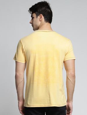 yellow cotton all over print t-shirt - 15497624 - Standard Image - 3