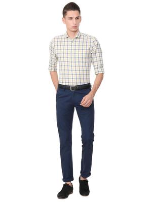 blue cotton chinosq - 15497697 - Standard Image - 3