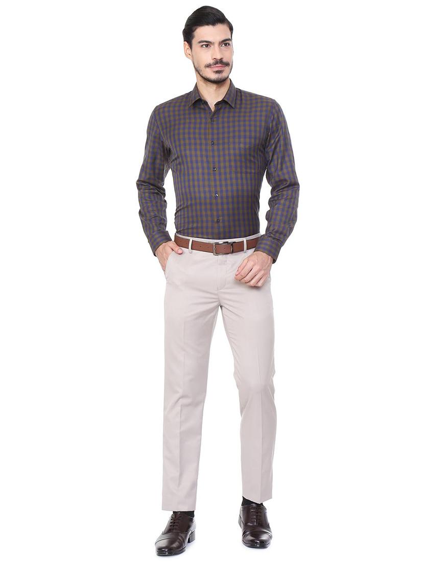 white polyester blend flat front formal trouser - 15497700 - Zoom Image - 3
