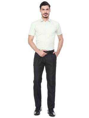 black polyester blend pleated formal trouser - 15497705 - Standard Image - 3