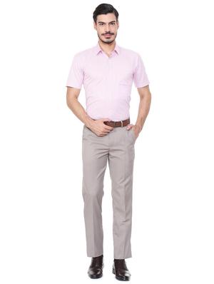 grey polyester blend flat front formal trouser - 15497710 - Standard Image - 3