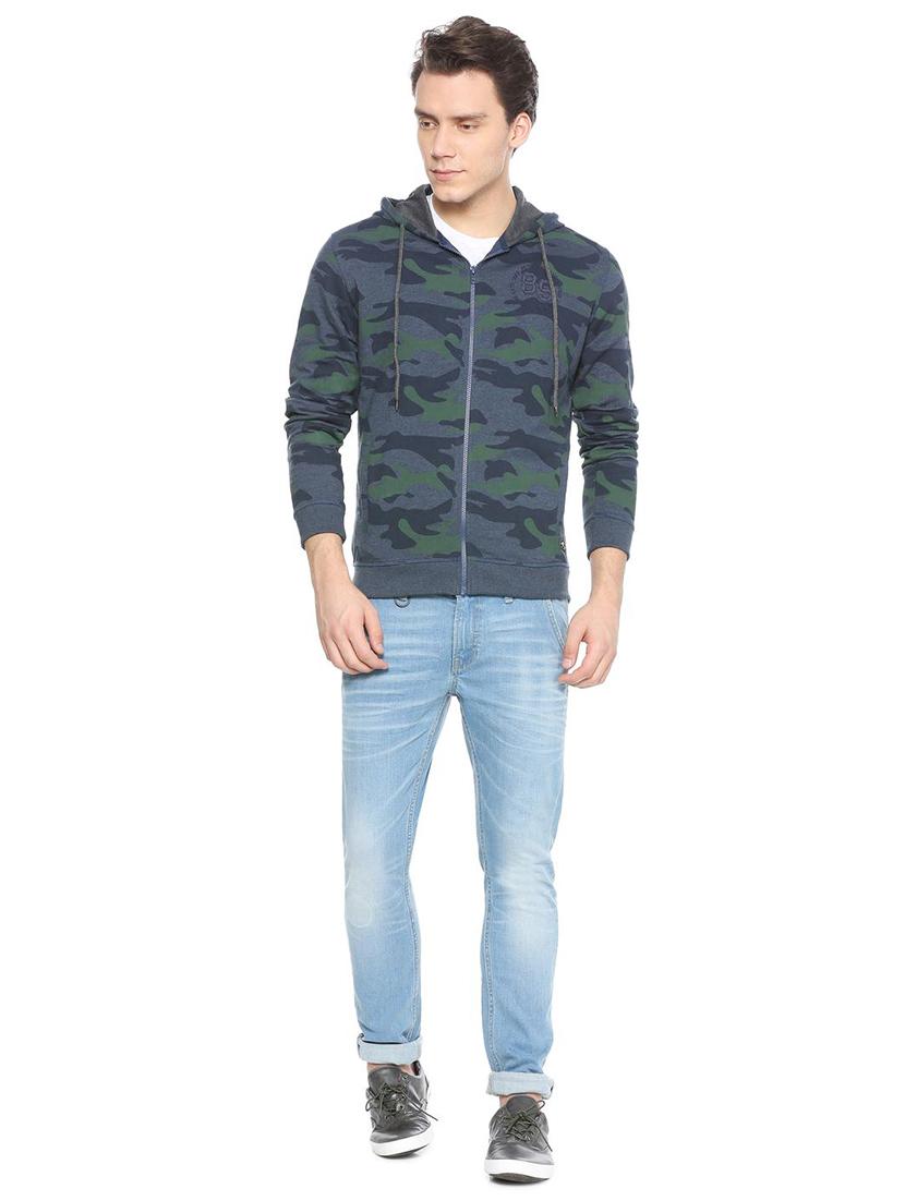 blue cotton all over print sweatshirt - 15497759 - Zoom Image - 3