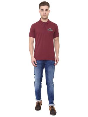 maroon polyester polo tshirt - 15497778 - Standard Image - 3