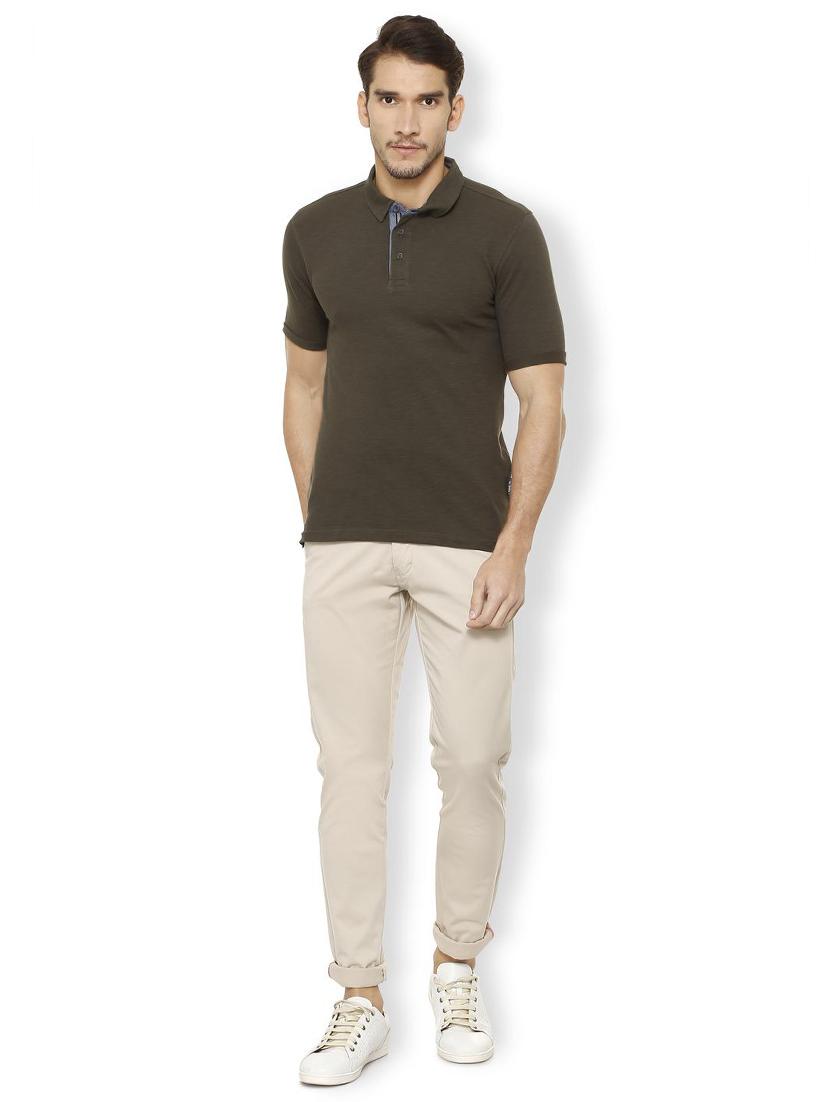 brown cotton polo t-shirt - 15497780 - Zoom Image - 3