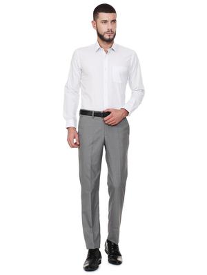white cotton blend formal shirt - 15497836 - Standard Image - 3