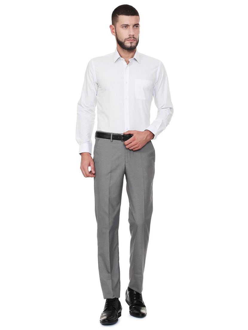 white cotton blend formal shirt - 15497836 - Zoom Image - 3