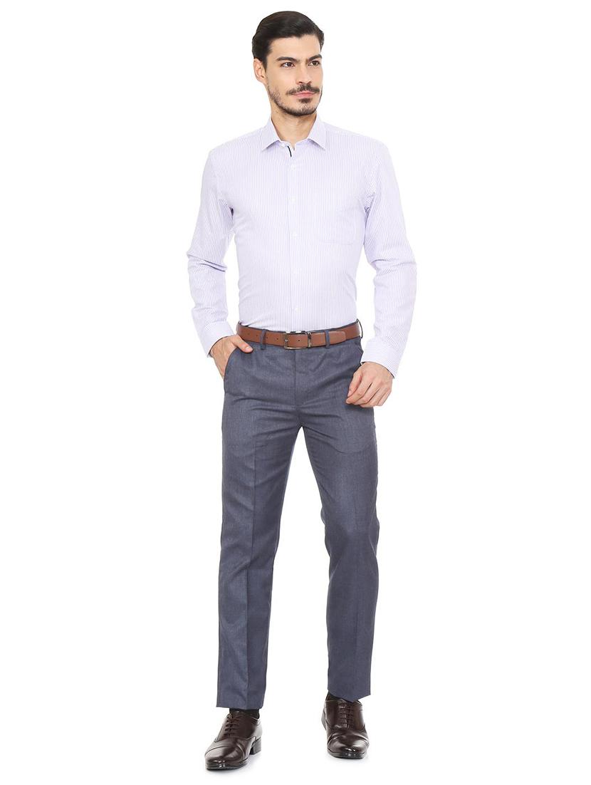 purple cotton formal shirt - 15497848 - Zoom Image - 3