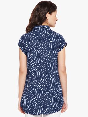 cap sleeved printed tunic - 15497875 - Standard Image - 3