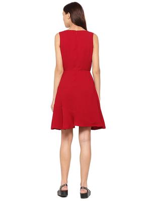 round neck a-line dress - 15497934 - Standard Image - 3