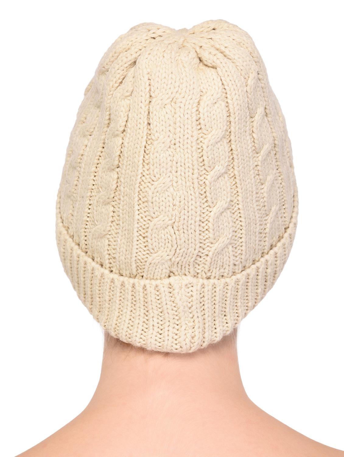 cable knit acrylic cap - 15498046 - Zoom Image - 3