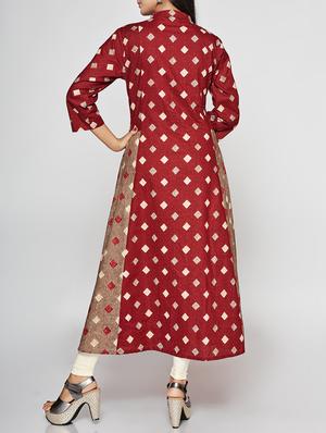 Printed a-line kurta - 15498116 - Standard Image - 3