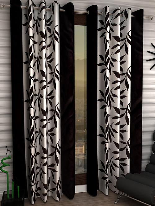 Set of 8 Polyester Long Door Curtains - 15498435 - Standard Image - 1