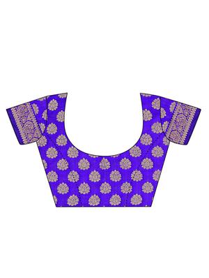 Zari motifs kanjivaram saree with blouse - 15498598 - Standard Image - 3