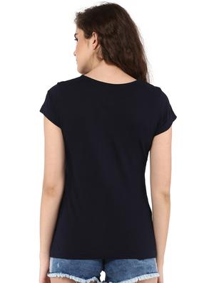 slogan printed round neck tee - 15498642 - Standard Image - 3