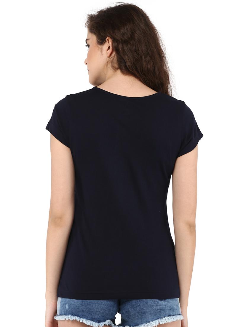 slogan printed round neck tee - 15498642 - Zoom Image - 3