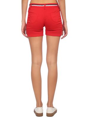 taping detail mid-waist shorts - 15498661 - Standard Image - 3