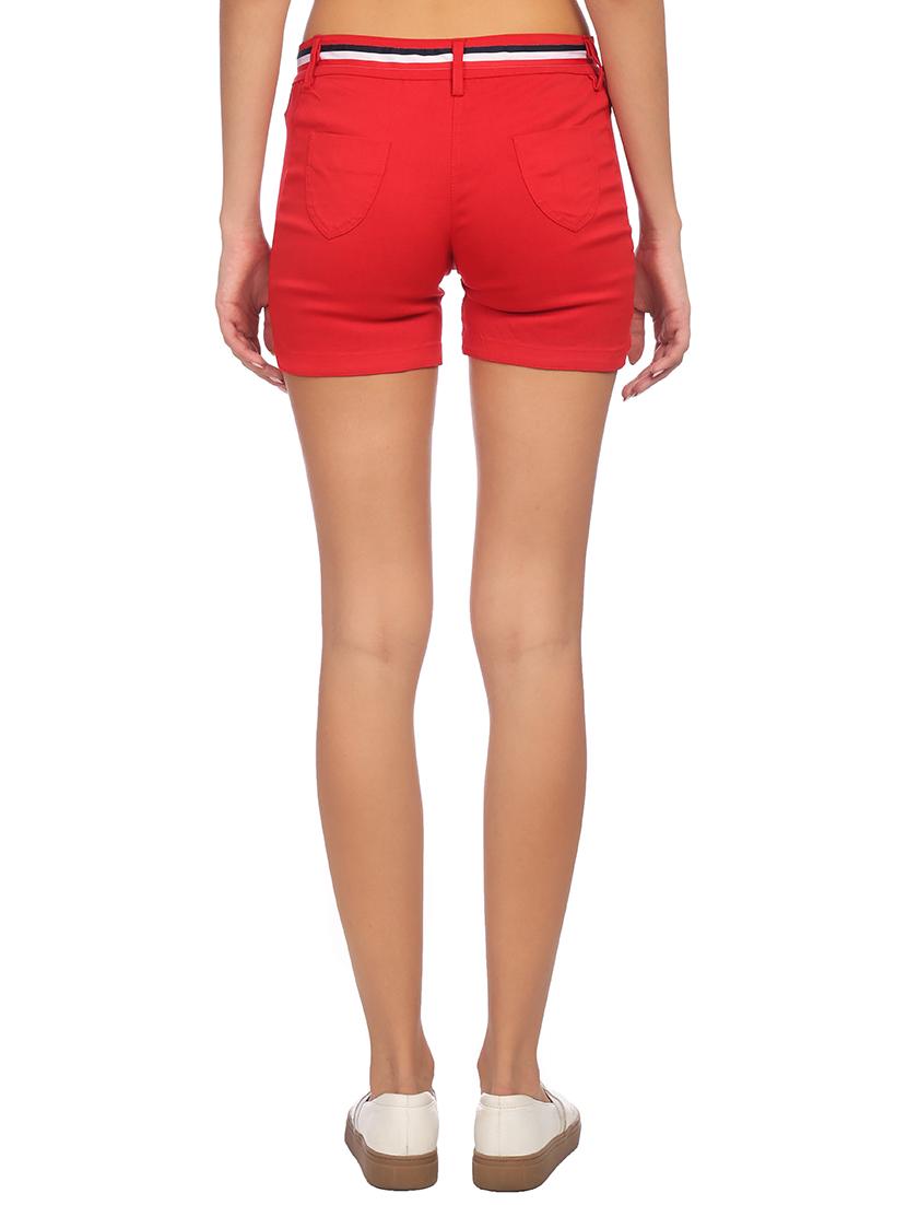 taping detail mid-waist shorts - 15498661 - Zoom Image - 3